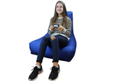 Quilted Blue Bean Bag - 1